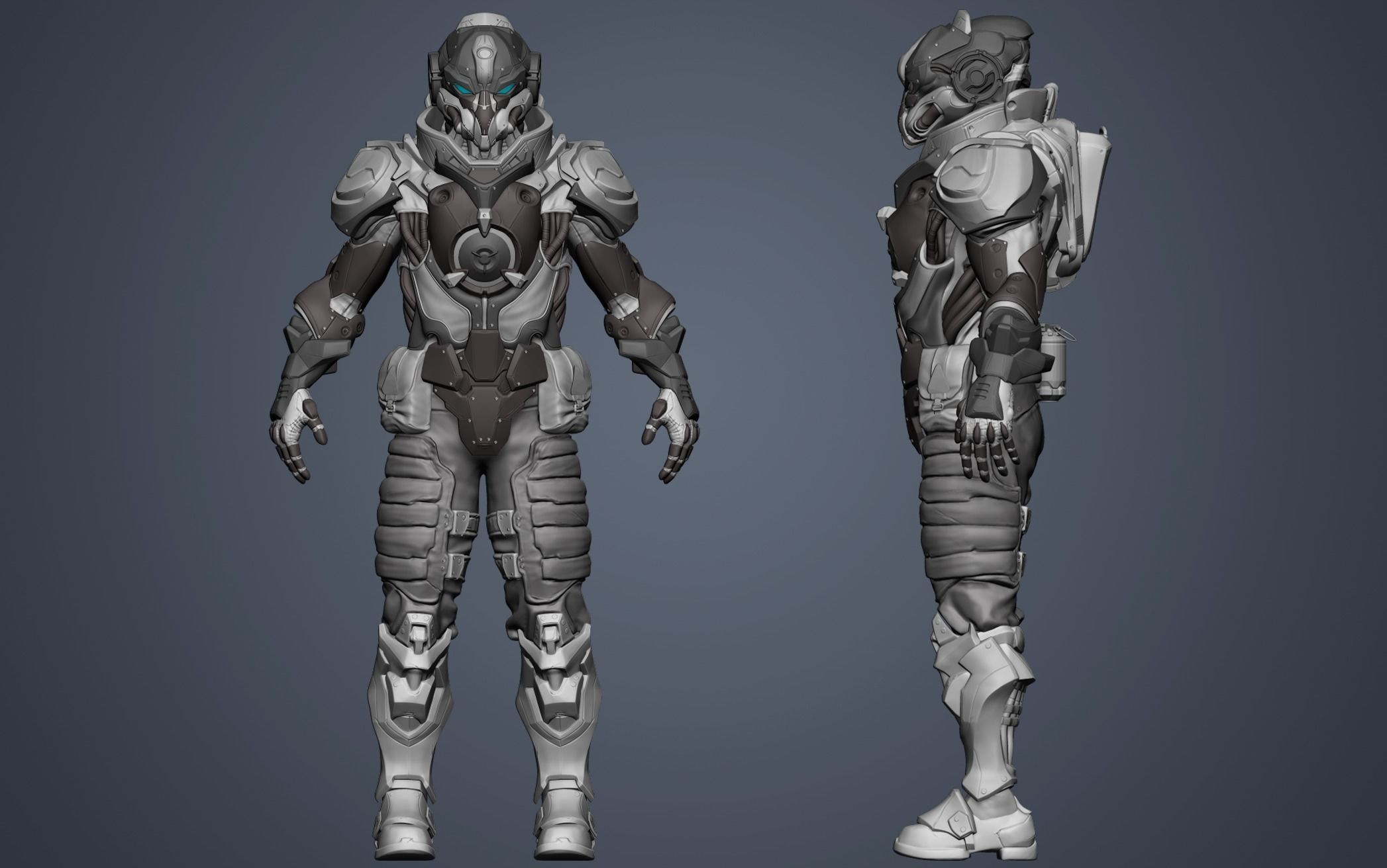 Battle suit Destroyer HIGHPOLY 3D model_3