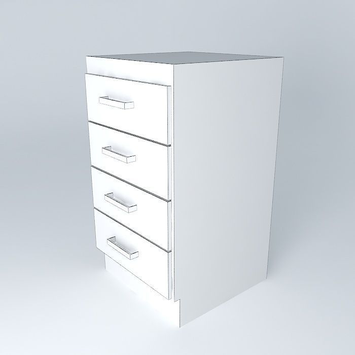 Single module Cabinet kitchen gav Free 3D model_4