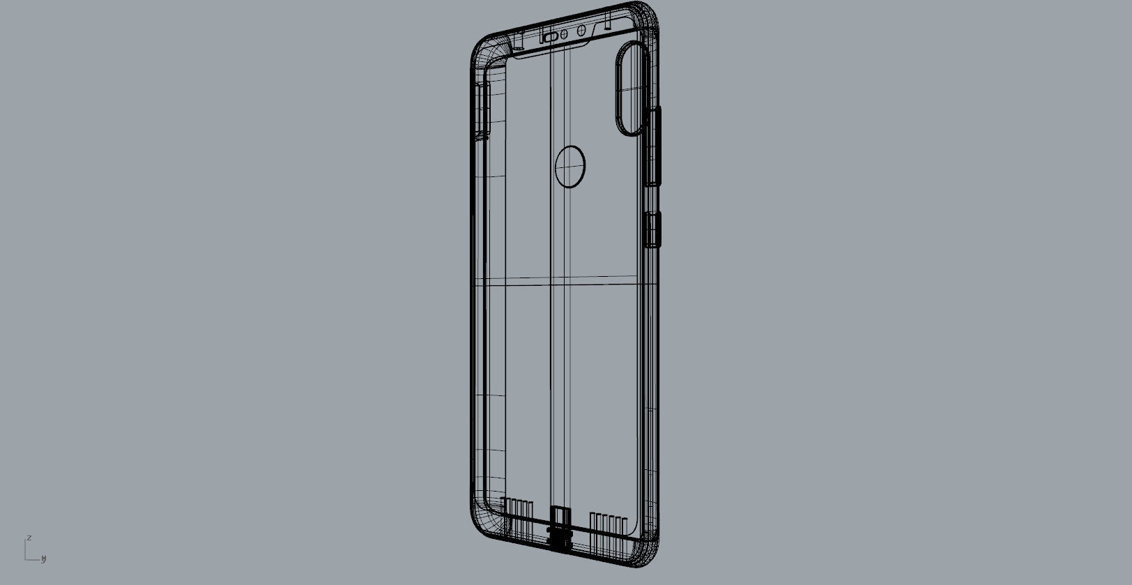 Xiaomi Redmi Note 6 Pro blue phone 3D model 3D model_40