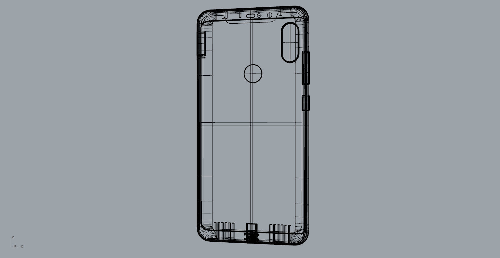 Xiaomi Redmi Note 6 Pro blue phone 3D model 3D model_42