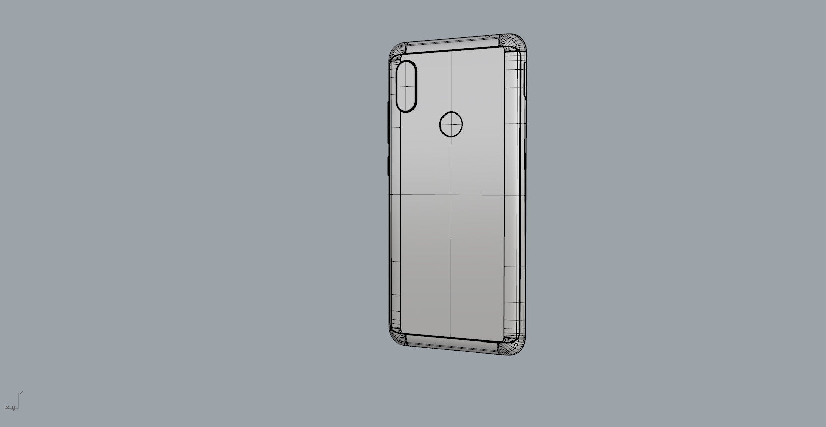 Xiaomi Redmi Note 6 Pro blue phone 3D model 3D model_38