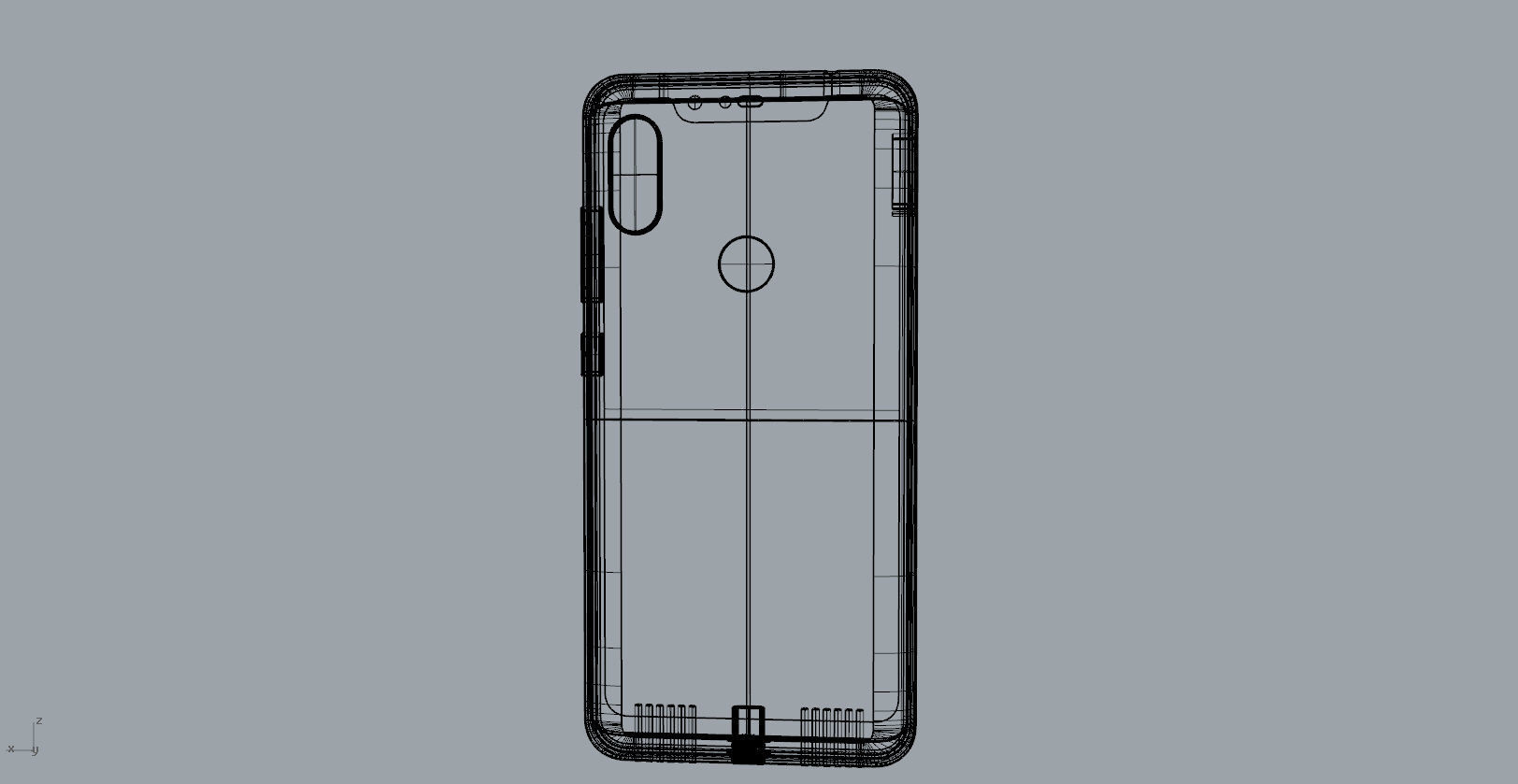 Xiaomi Redmi Note 6 Pro blue phone 3D model 3D model_36