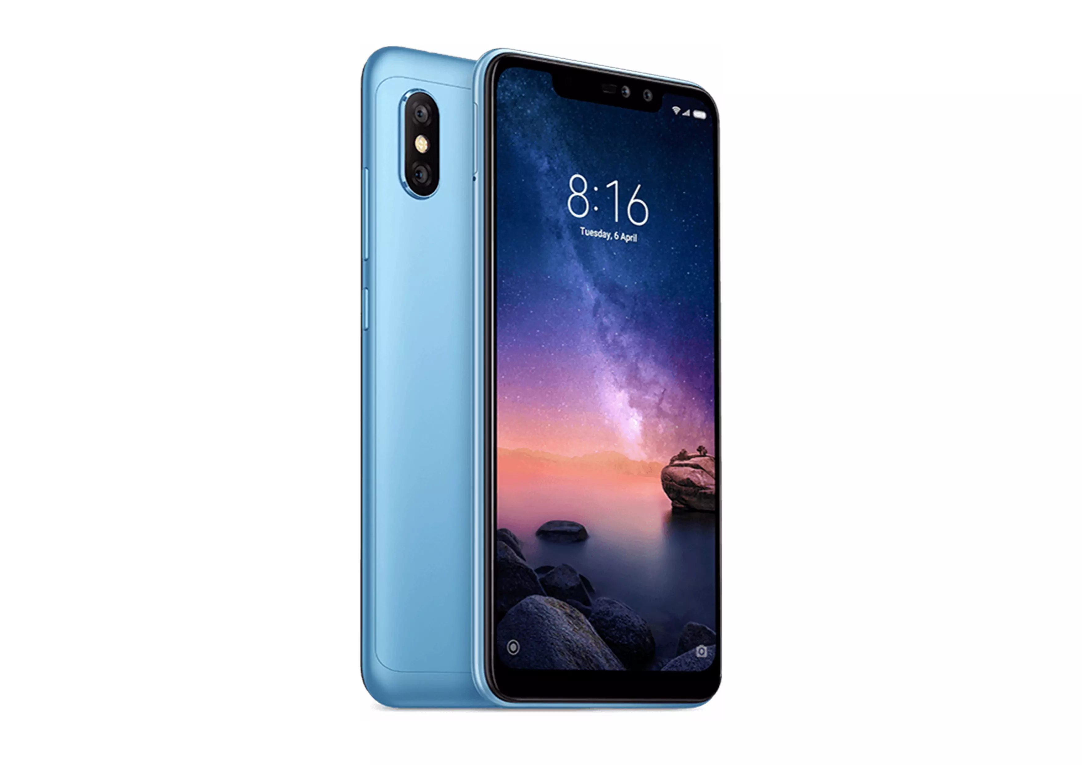 Xiaomi Redmi Note 6 Pro blue phone 3D model 3D model_0