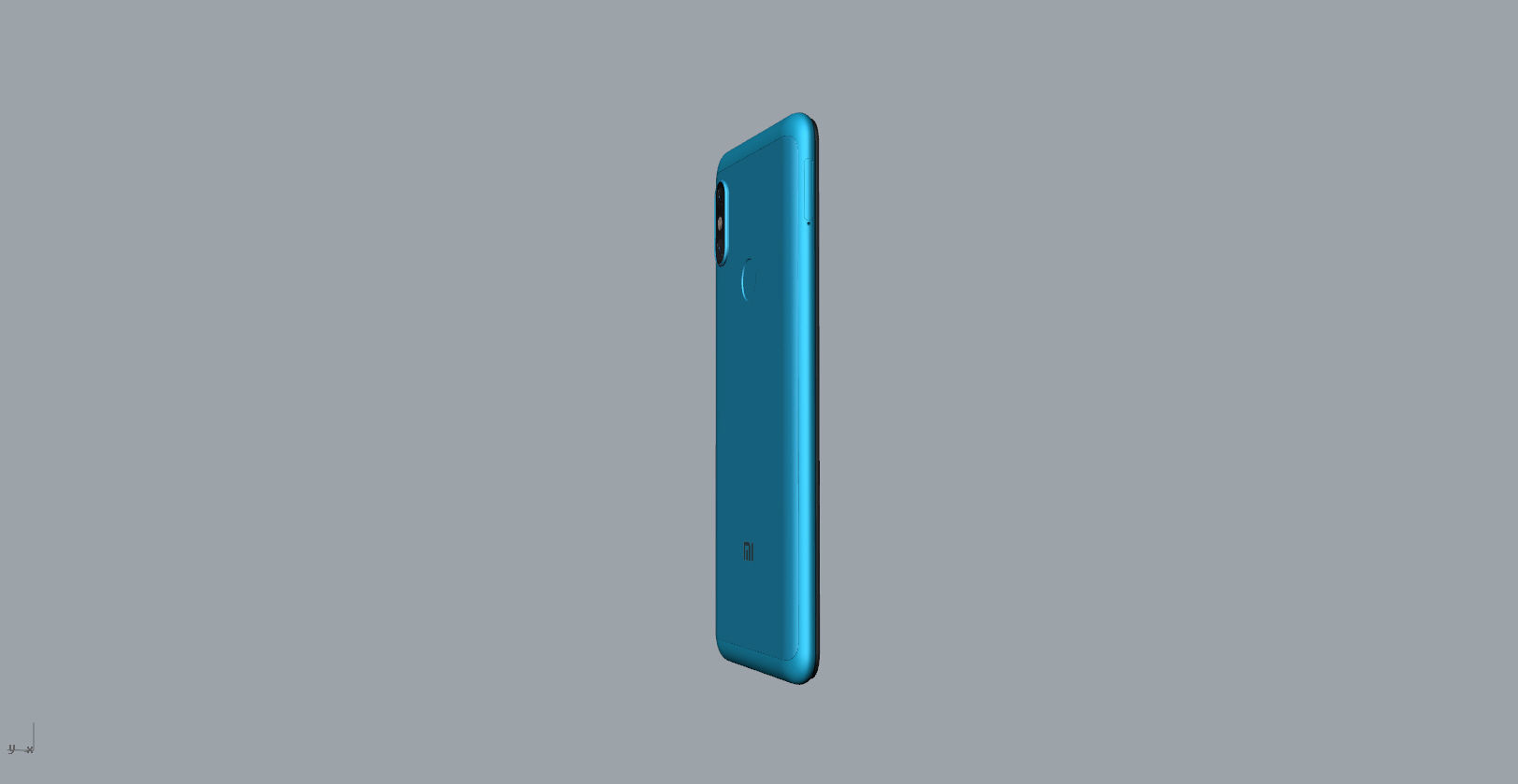 Xiaomi Redmi Note 6 Pro blue phone 3D model 3D model_13