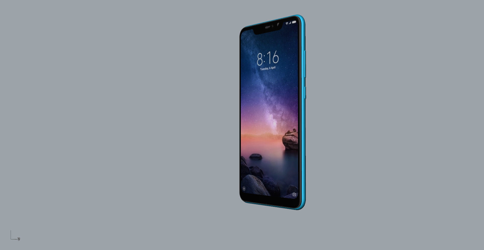 Xiaomi Redmi Note 6 Pro blue phone 3D model 3D model_18