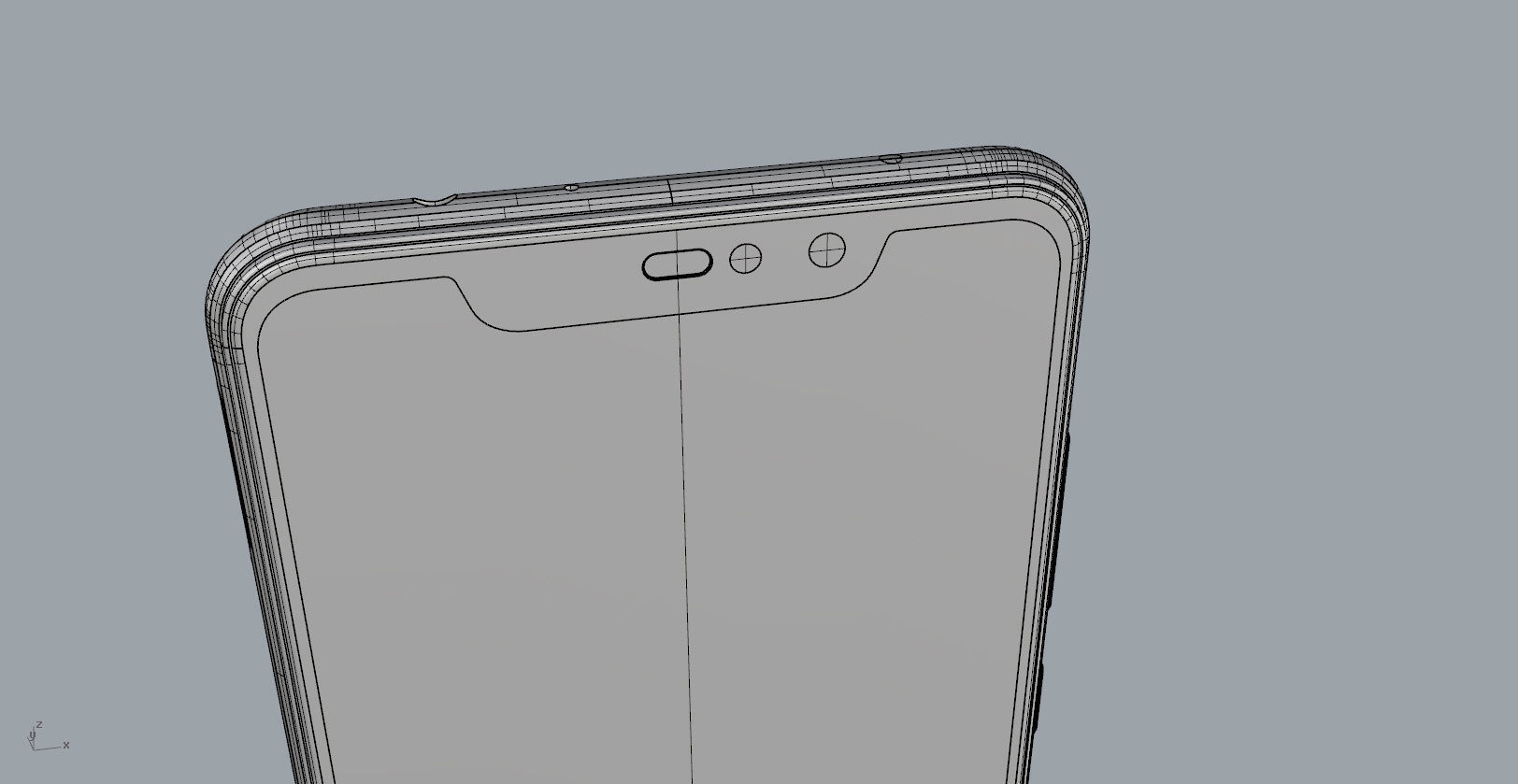 Xiaomi Redmi Note 6 Pro blue phone 3D model 3D model_35