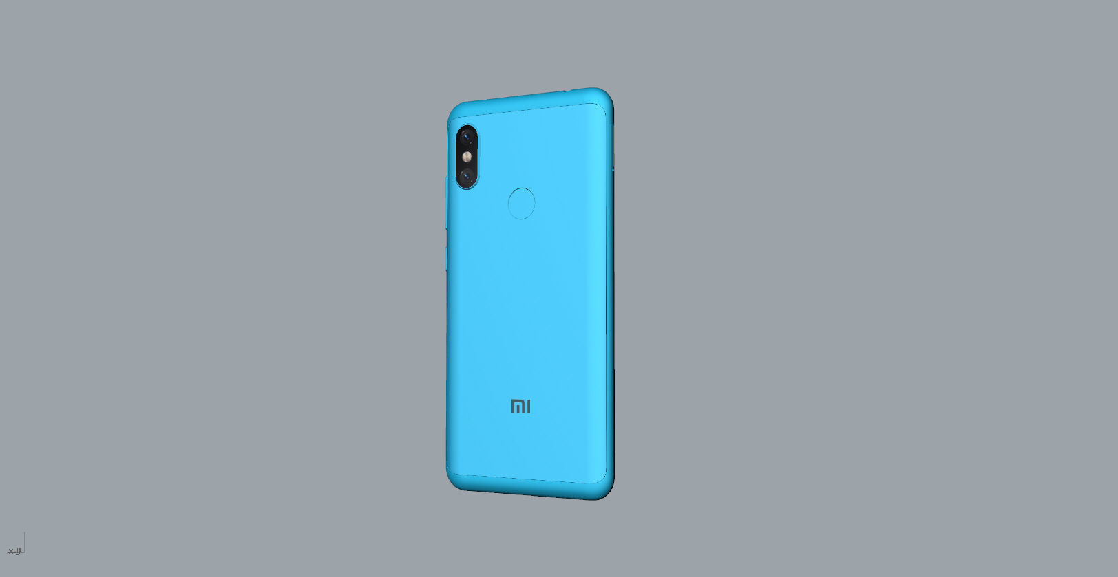 Xiaomi Redmi Note 6 Pro blue phone 3D model 3D model_14