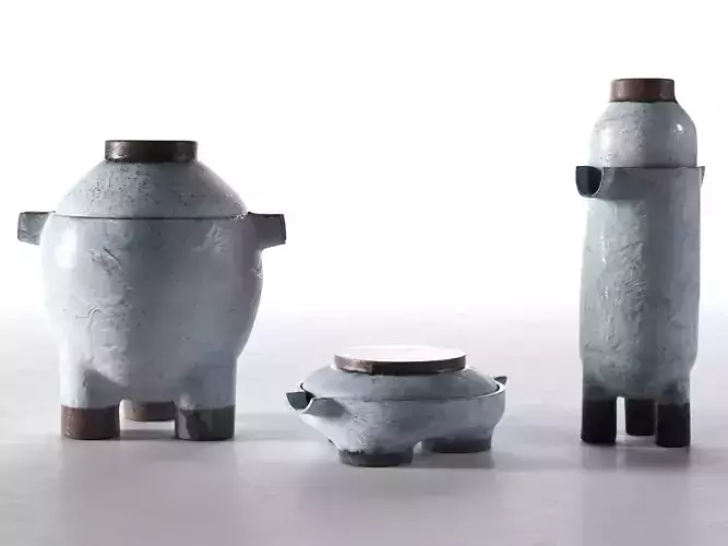 Pots Set ceramic jars