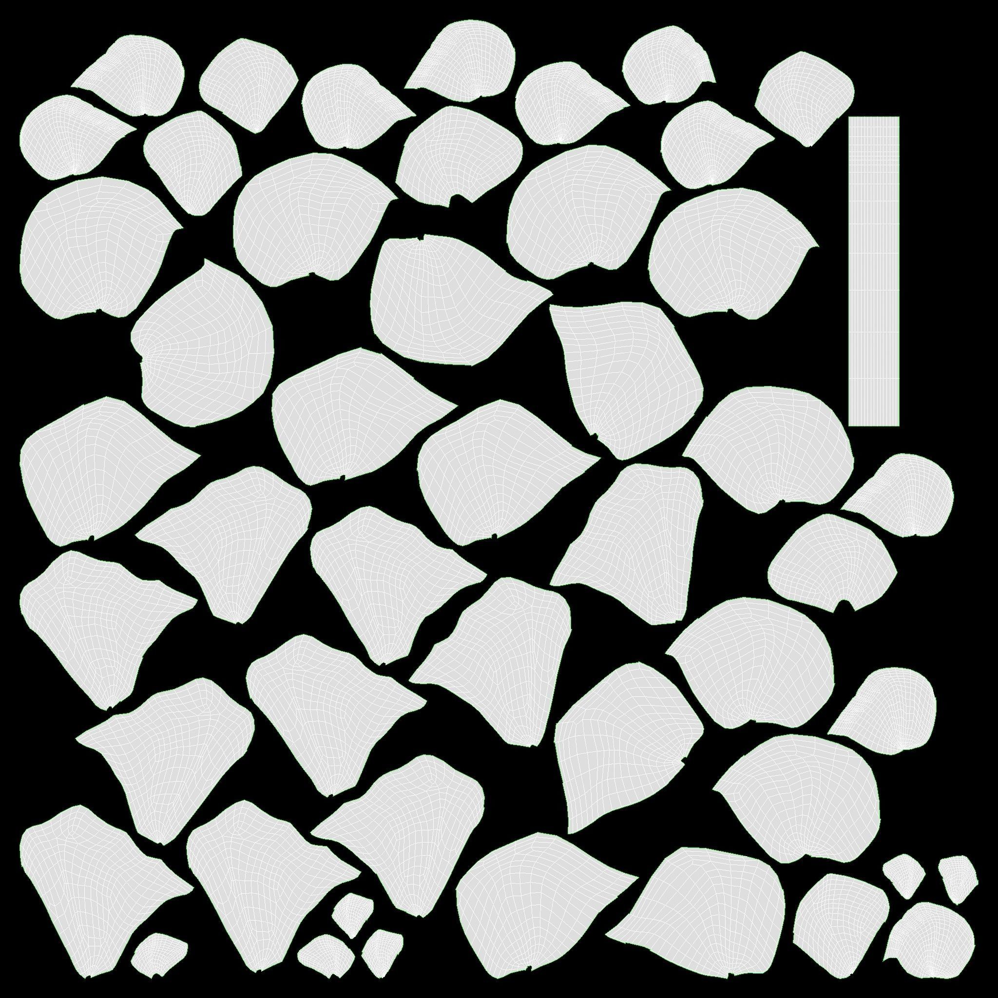 bouquet of red roses in wicker basket 3D model_11