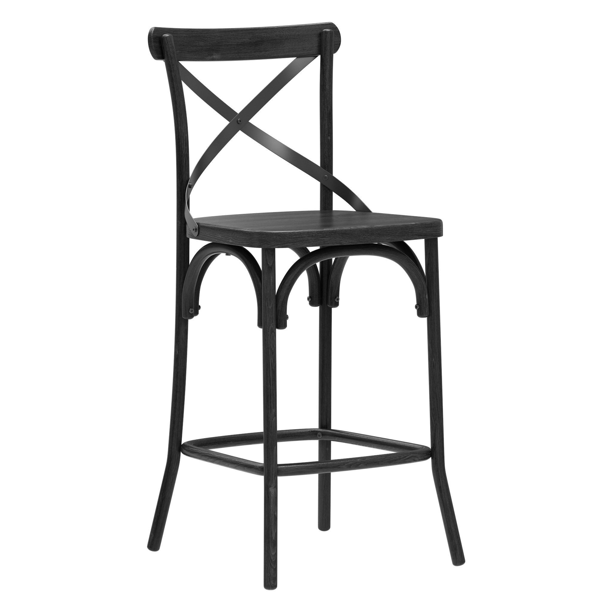 Deephouse BELLA CROSS bar stool 3D model_3