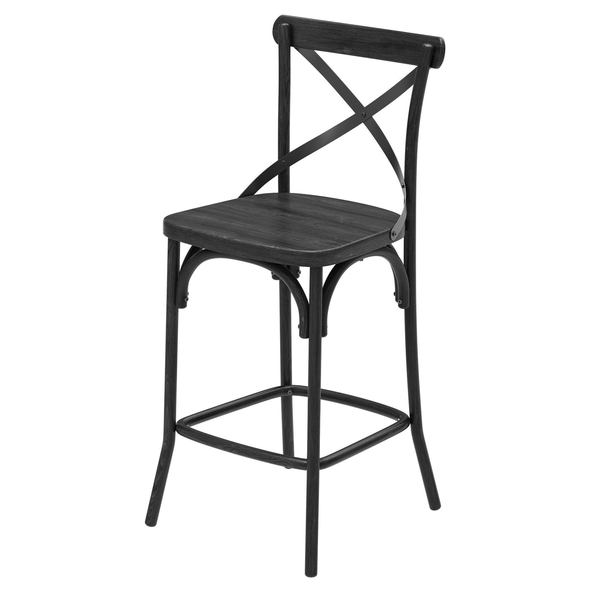 Deephouse BELLA CROSS bar stool 3D model_2