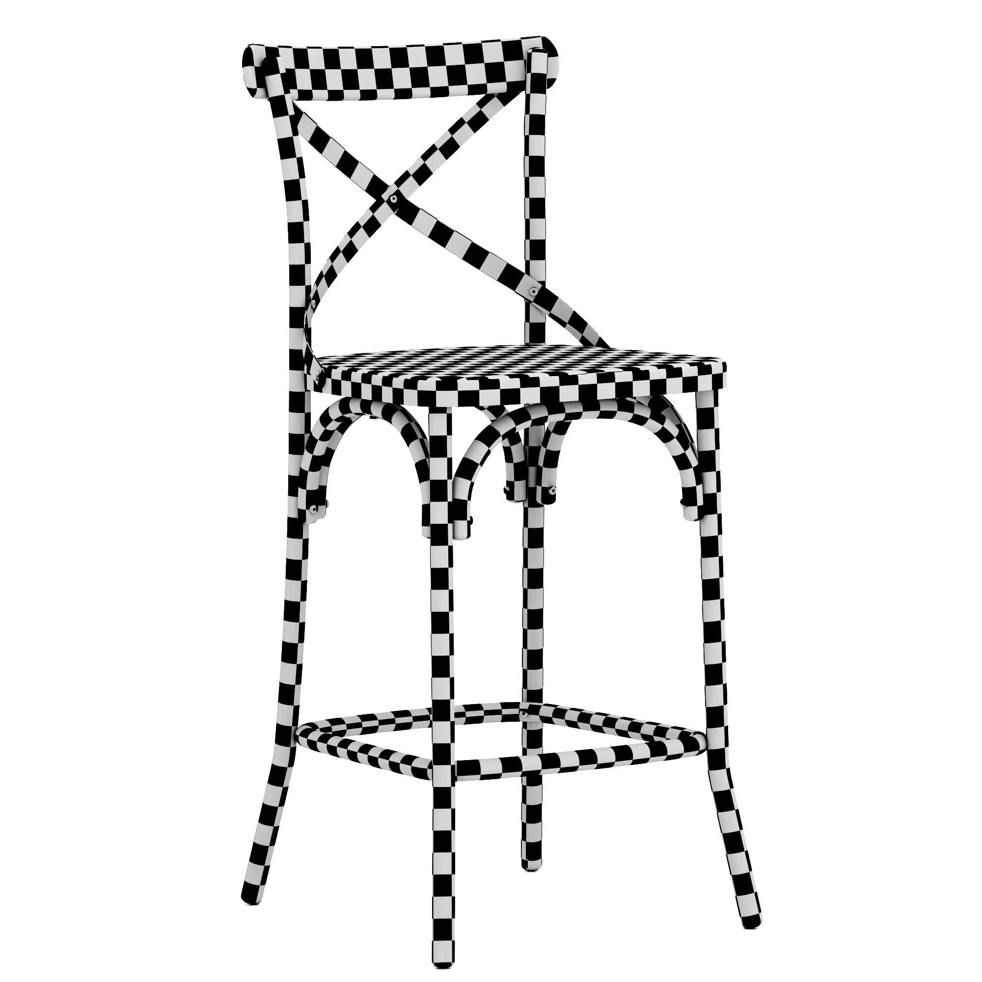 Deephouse BELLA CROSS bar stool 3D model_8