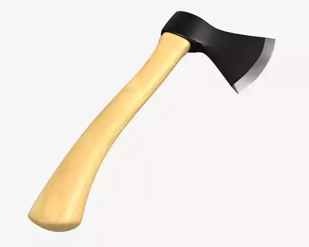 carpenter axe with wooden handle