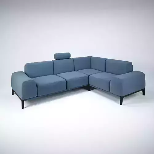 Sofa with headrest by Trendmanufaktur 3D model