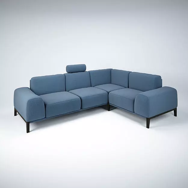 Sofa with headrest by Trendmanufaktur 3D model_0