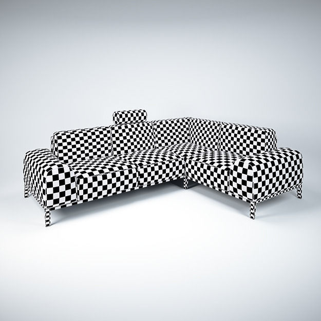 Sofa with headrest by Trendmanufaktur 3D model_2