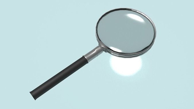 magnifier magnifying glass Low-poly 3D model