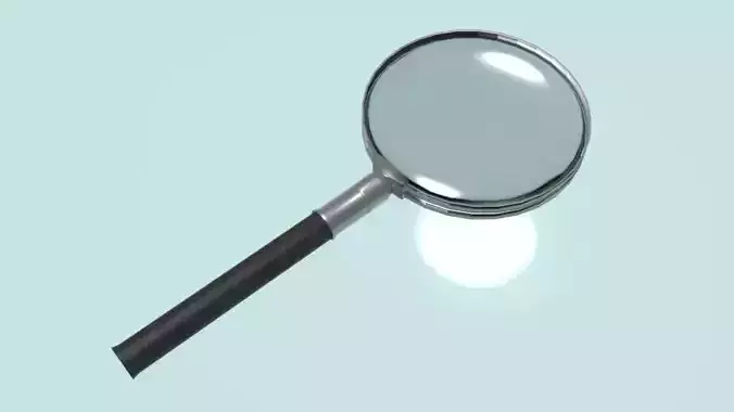 magnifier magnifying glass Low-poly 3D model