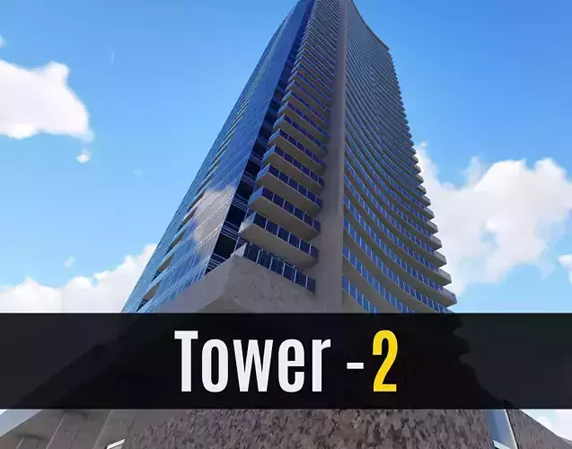 Tower 2 Low-poly 3D model
