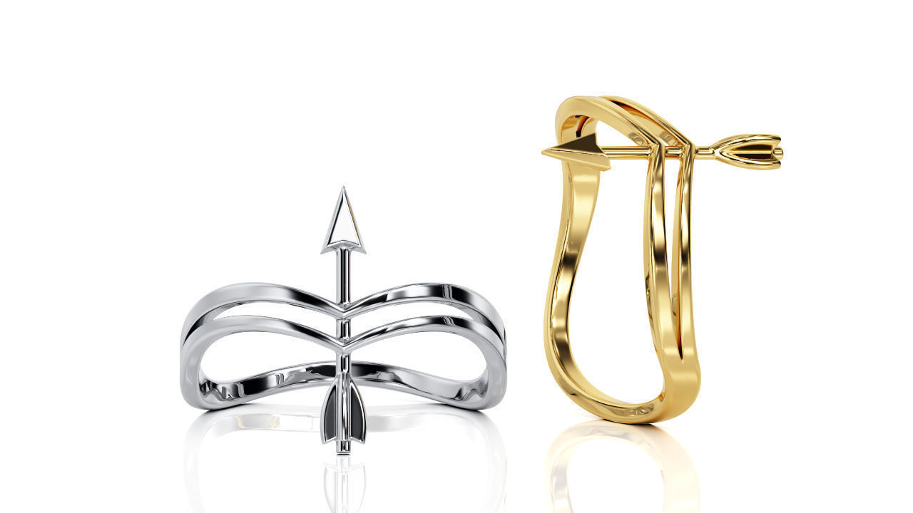 Arrow Ring R 0085 3D print model_4
