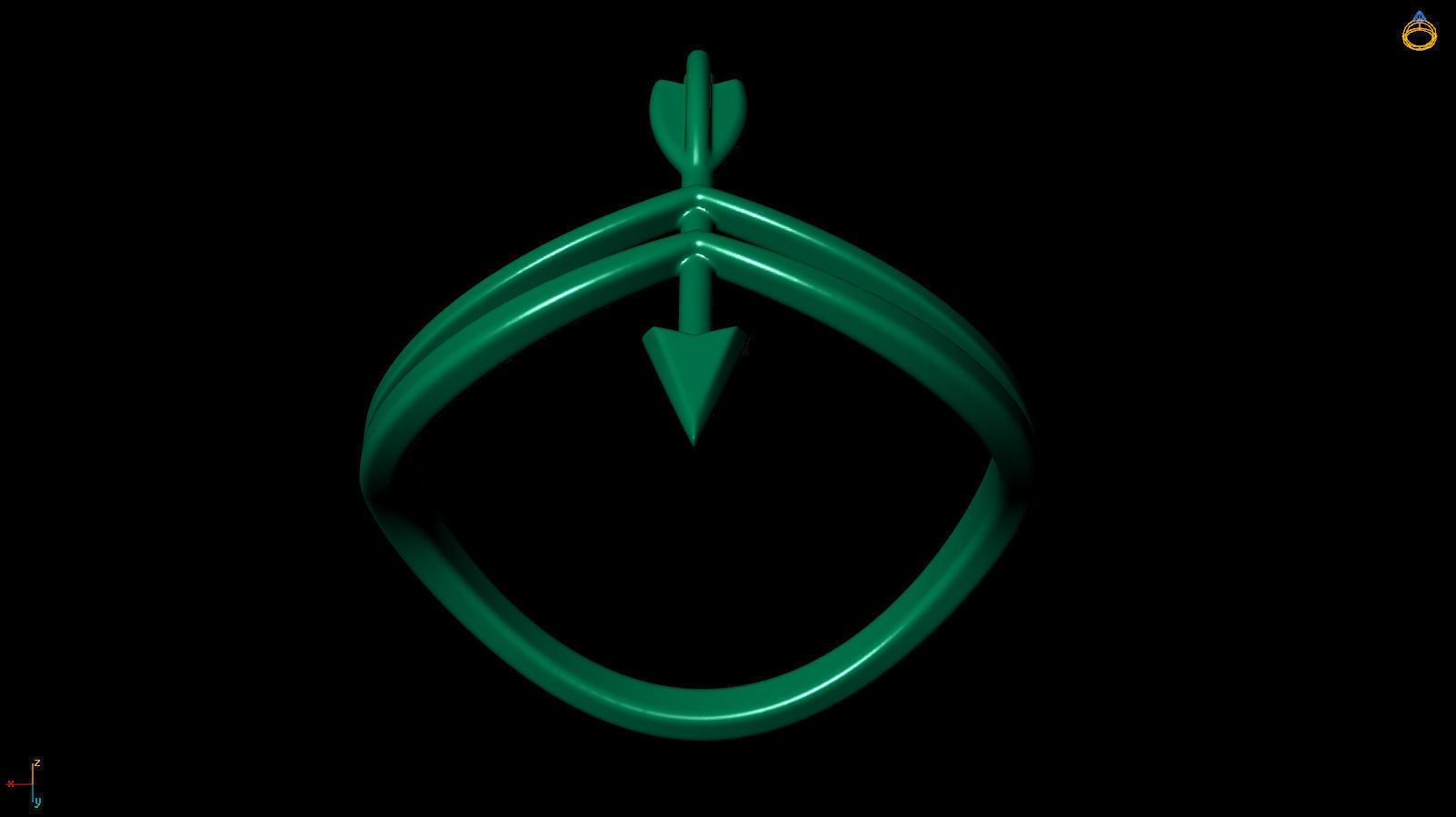 Arrow Ring R 0085 3D print model_16