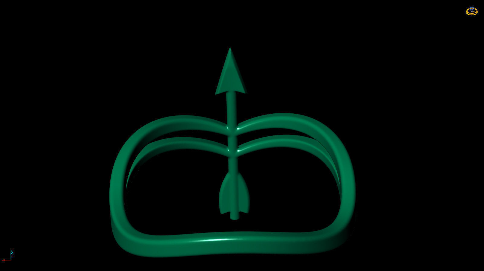 Arrow Ring R 0085 3D print model_17