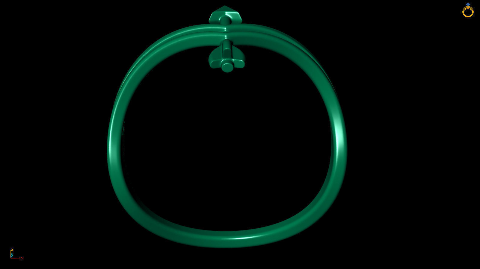 Arrow Ring R 0085 3D print model_10