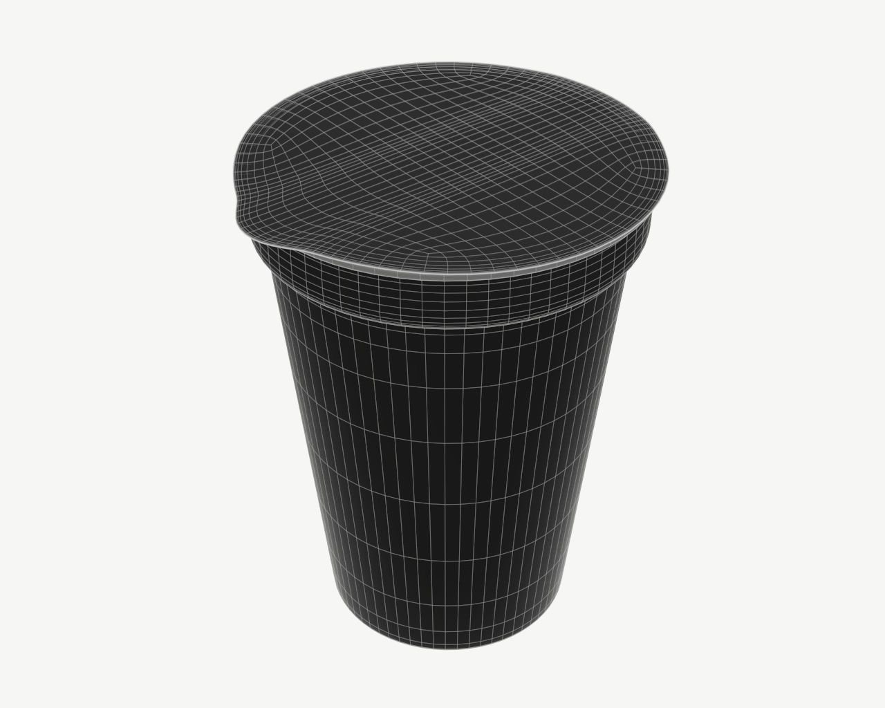 yogurt medium container 3D model_3