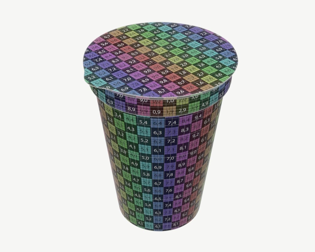 yogurt medium container 3D model_4