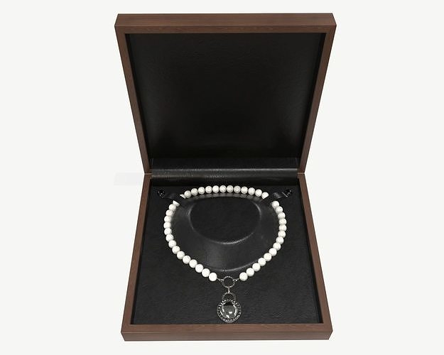 jewel box with necklace 3D model