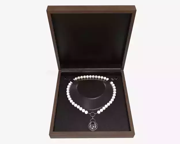 jewel box with necklace 3D model