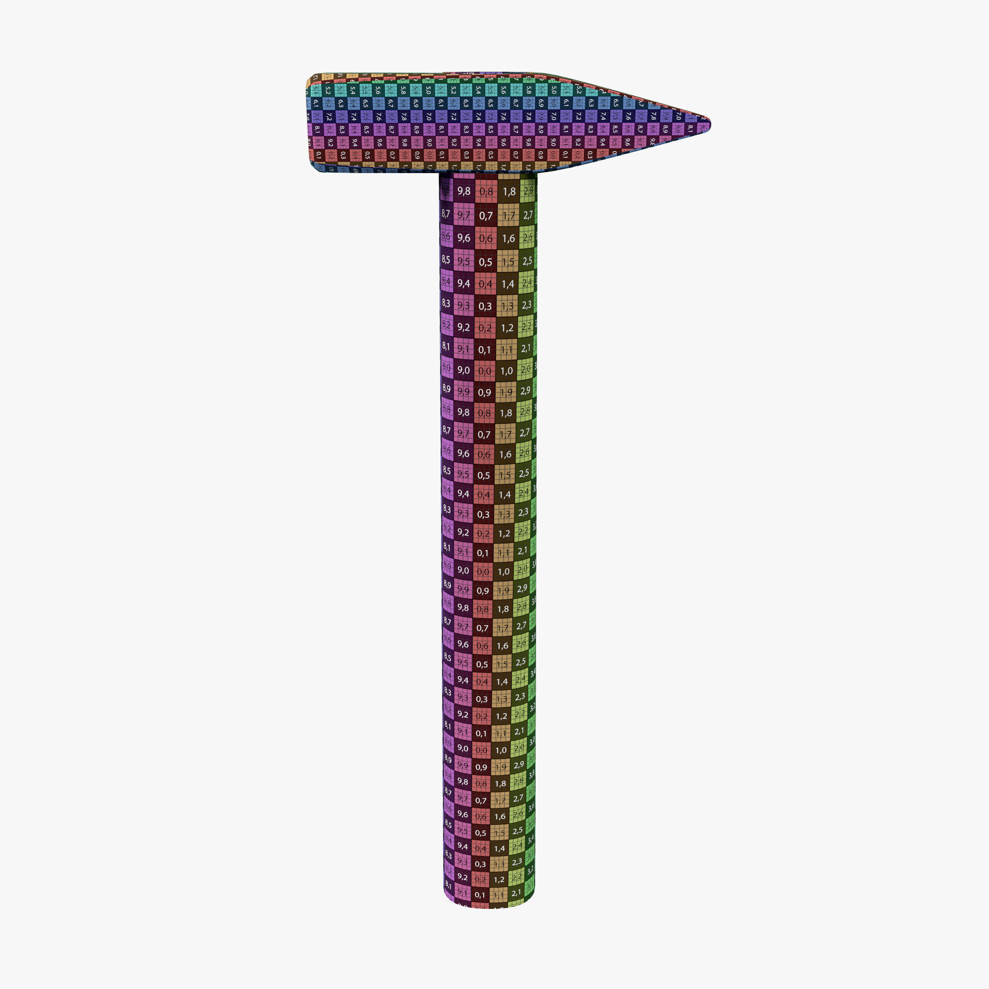 universal hammer with wooden handle 3D model_5