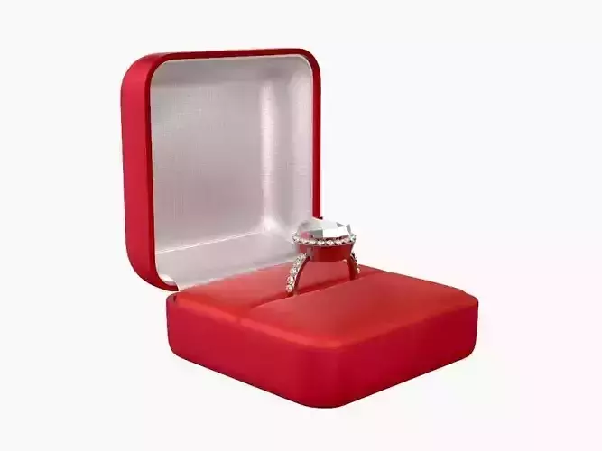 wedding ring in a square box