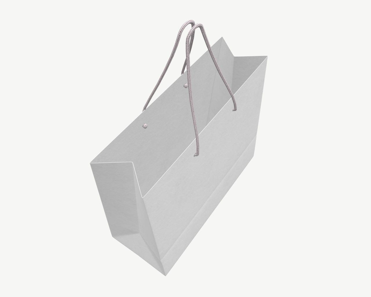 white paper bag with handle 01 3D model_2
