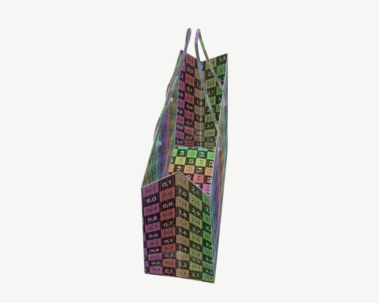 white paper bag with handle 01 3D model_6