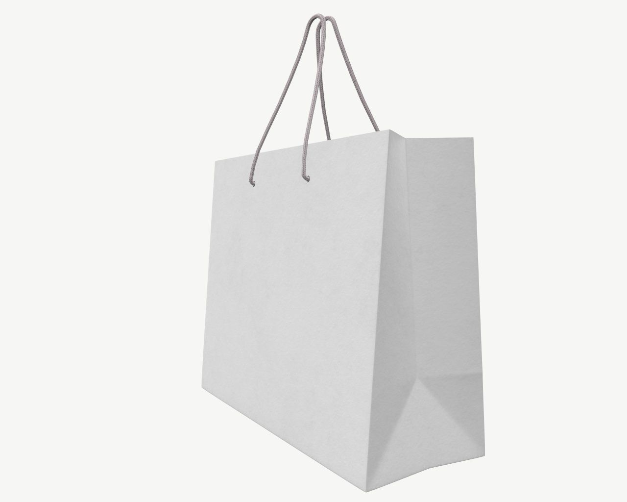 white paper bag with handle 01 3D model_1