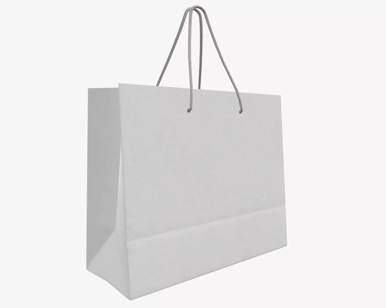white paper bag with handle 01 3D model_0