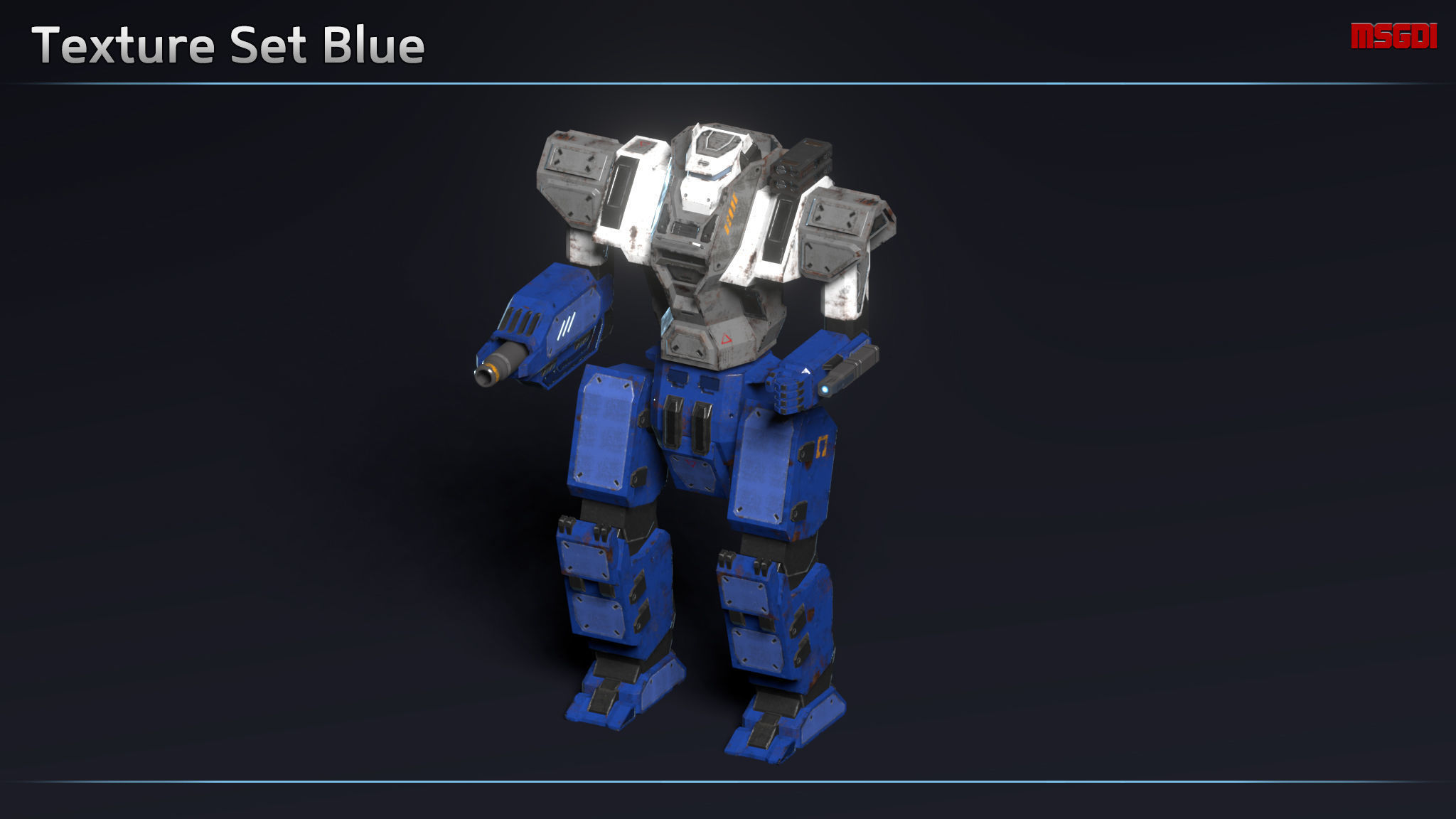 Light Mech Anvil Low-poly 3D model_10