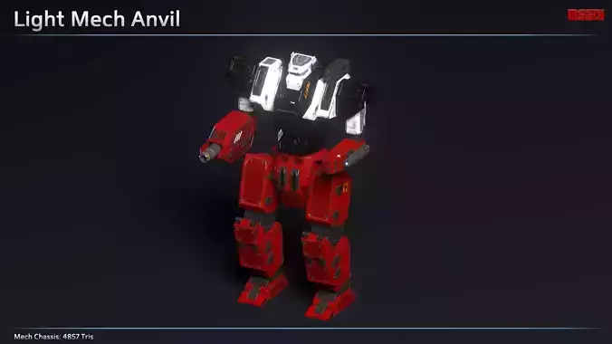 Light Mech Anvil Low-poly 3D model