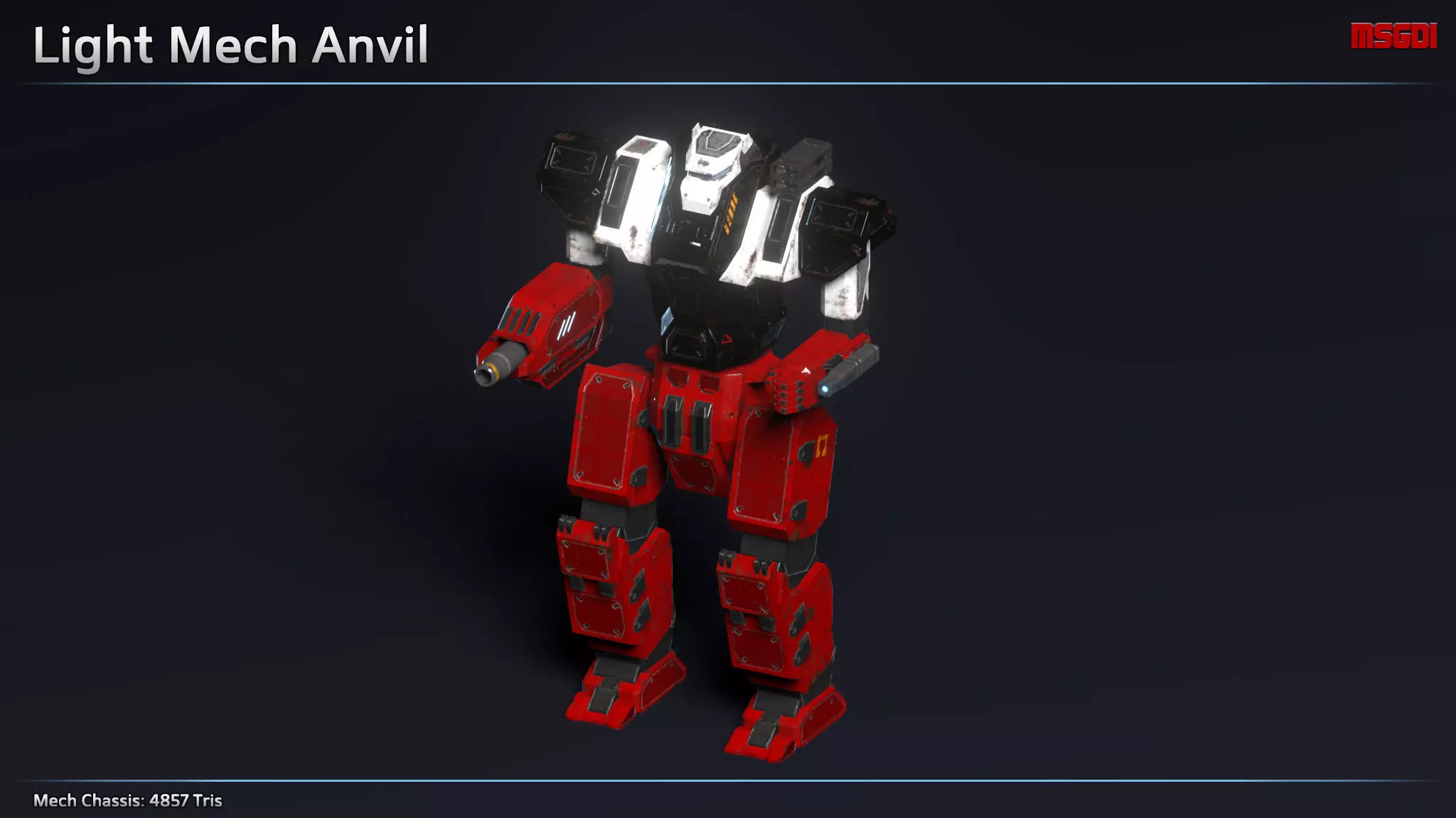 Light Mech Anvil Low-poly 3D model_0
