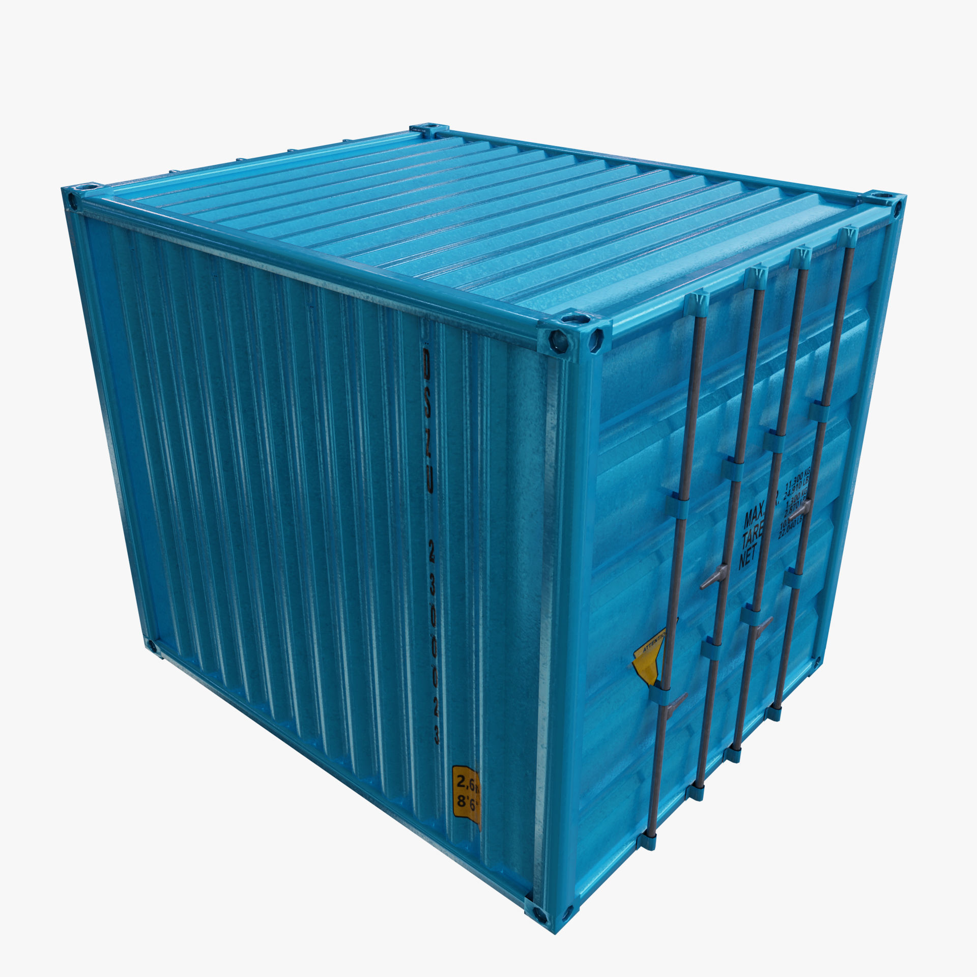 Cargo Container Set Low Poly Low-poly 3D model_2