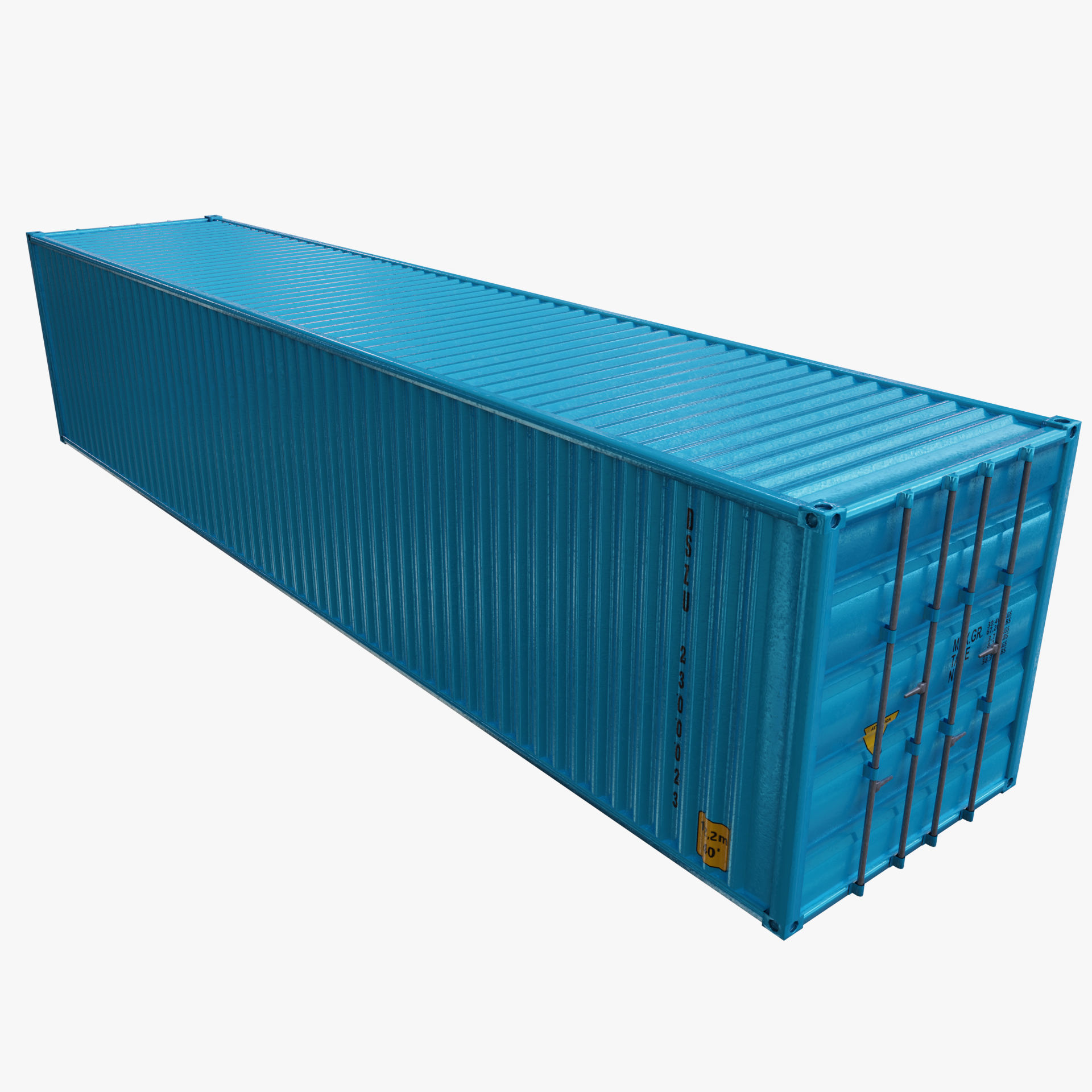 Cargo Container Set Low Poly Low-poly 3D model_4