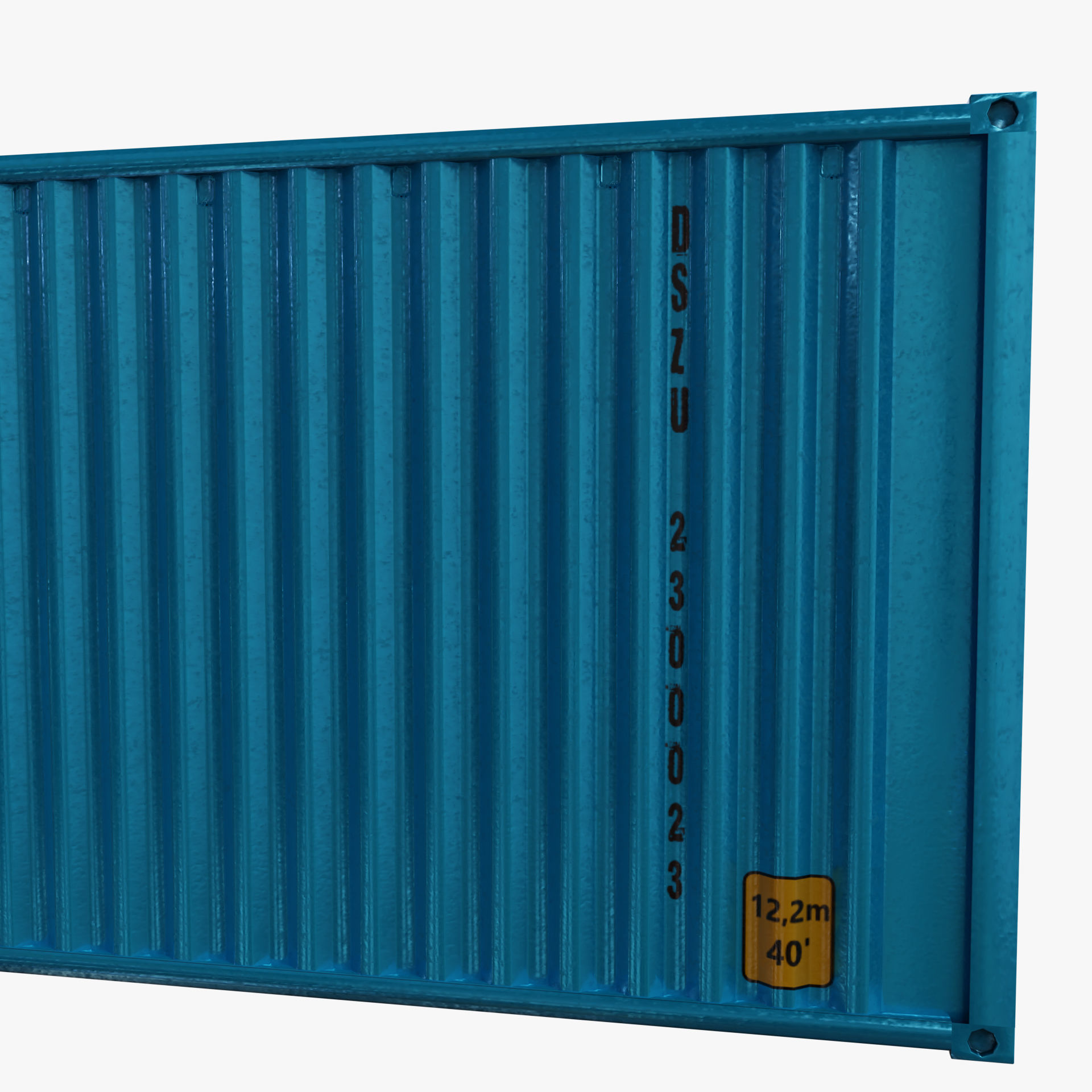 Cargo Container Set Low Poly Low-poly 3D model_9