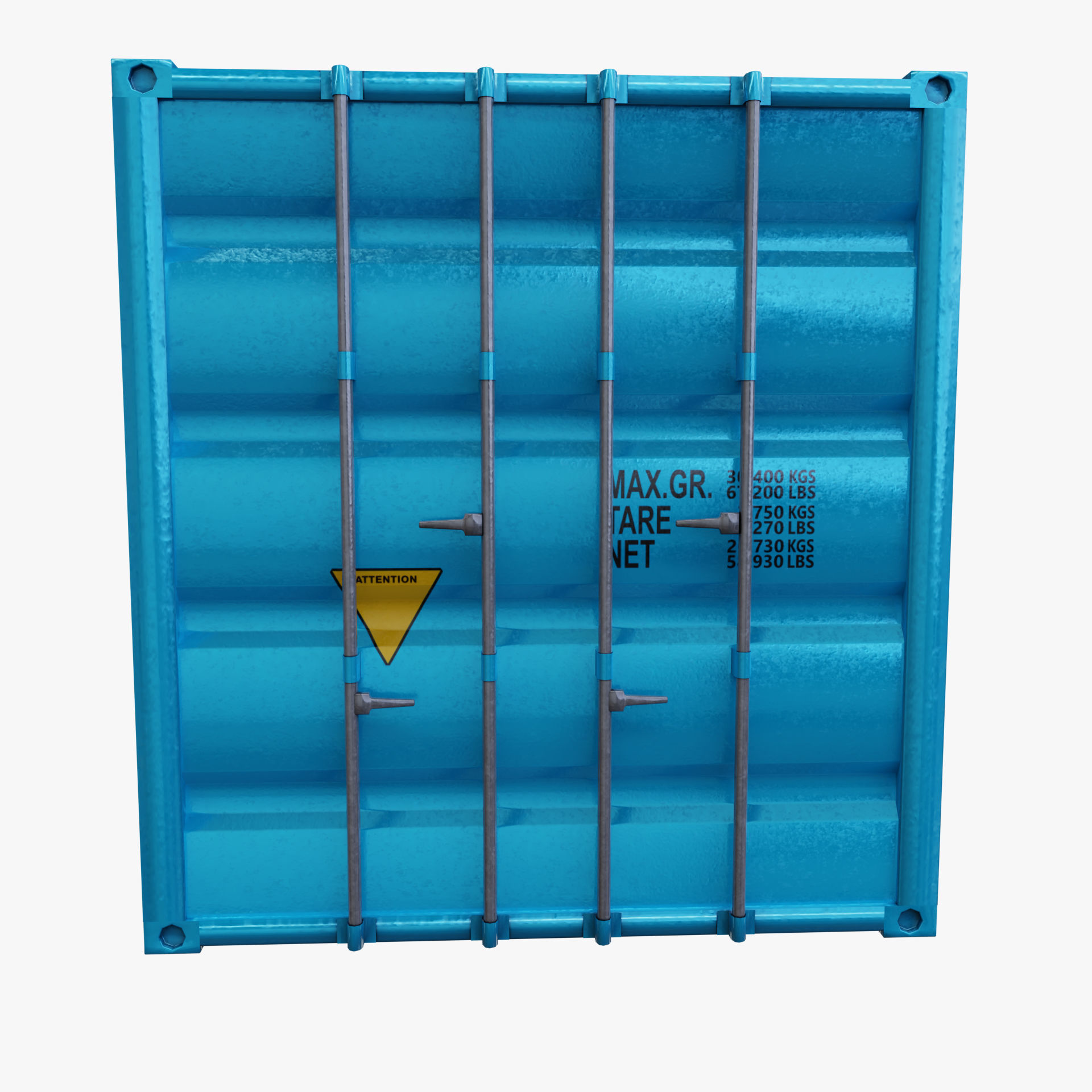 Cargo Container Set Low Poly Low-poly 3D model_8