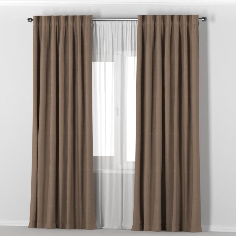 Ikea Vilborg Brown Thick Curtains Made Of 3d Model