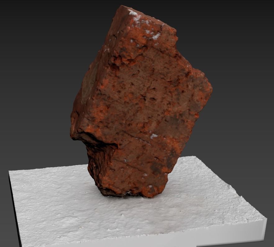 Ultra realistic Old Brick Scan 8k HD Low-poly 3D model_4