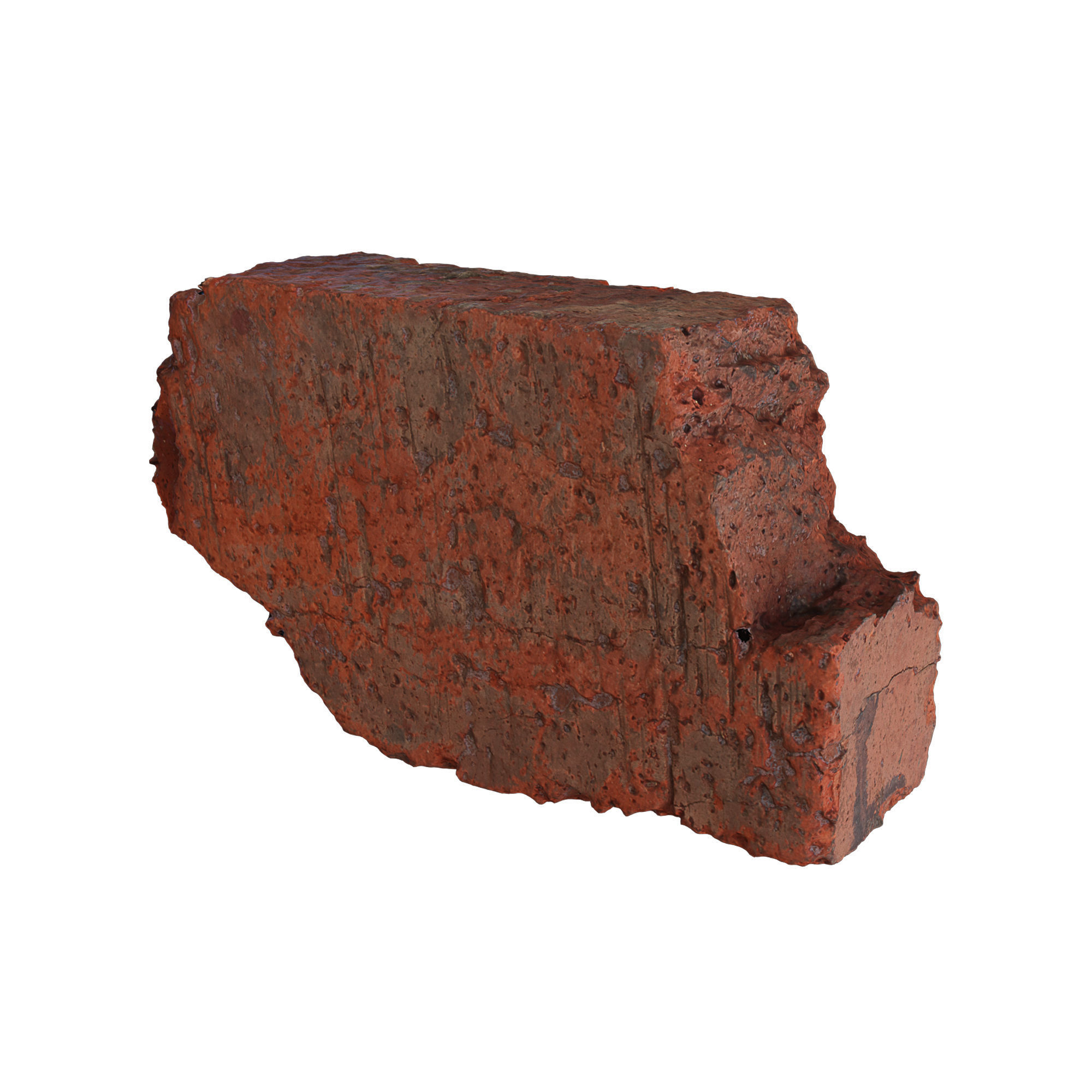 Ultra realistic Old Brick Scan 8k HD Low-poly 3D model_1