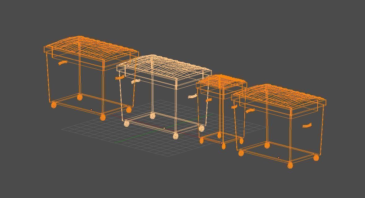 TrashCan big Low-poly 3D model_6