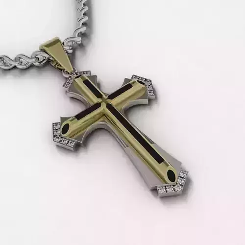 Pendant with diamonds and  enemal 