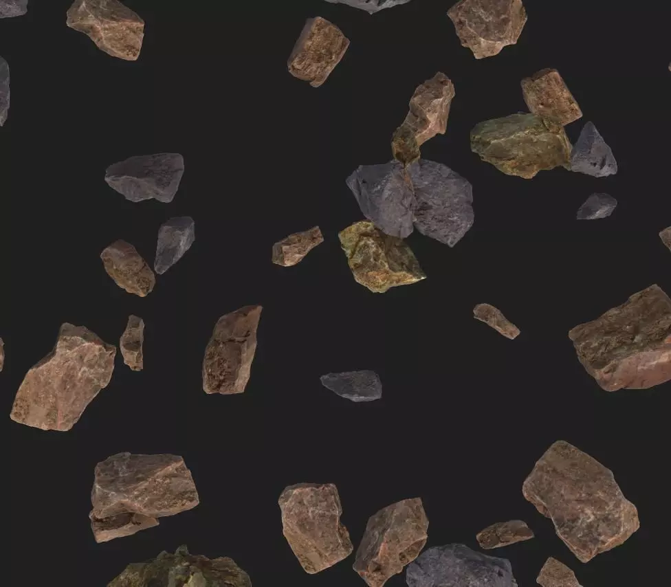 Red Stone Tillable PBR Texture 3D model_0